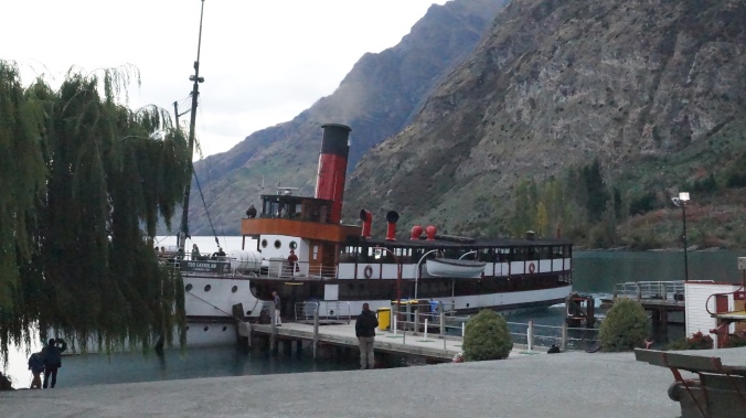 TSS Earnslaw preparing to leave Walter Peak Station for the return across the lake to Queenstown.